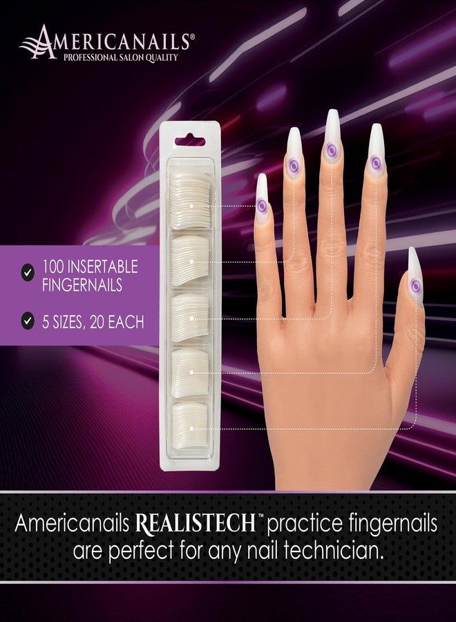 AMERICANAILS .COM Americanails RealisTech Practice Hand Insertable Fingernails 100ct - Image 4